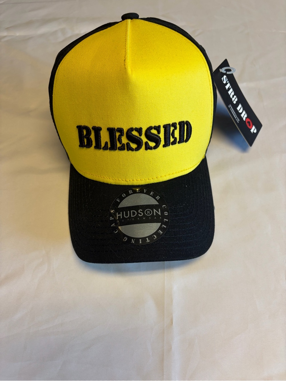 Blessed Trucker Hat - Yellow and Black by Hudson Jeans